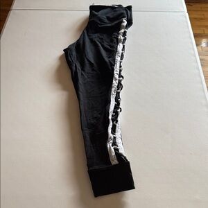 PINK Victoria's Secret Black Leggings with White Accents